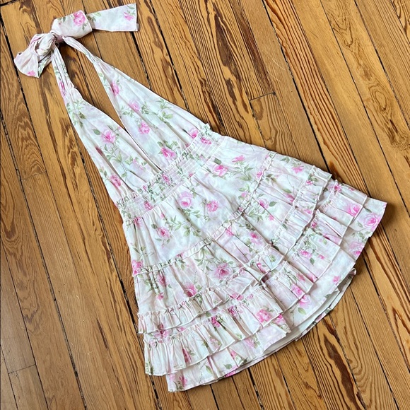 Sky to Moon Floral Halter Top Mini Dress - Picture 3 of 16